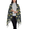 thumbnail image 3 of Cauagu Ballerina Frogs Print Women Wrap Shawl tassels Scarves Retro Scarf 77.6"X28.3", 3 of 8