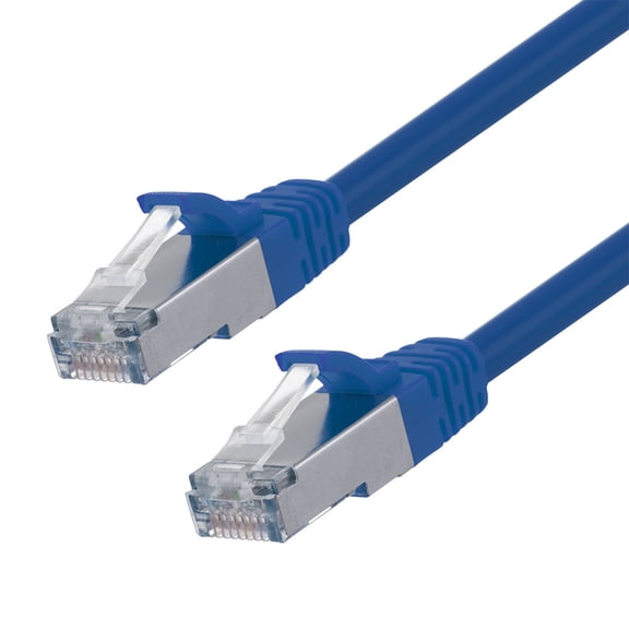 NavePoint Ethernet Patch Cable CAT6, F/UTP, 26AWG, 7 Ft,  5 pack, Blue