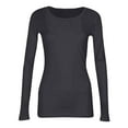 thumbnail image 5 of Mohiass Women Long Sleeve Shirts Rib Knit Slim Fit Tops Basic Tee 2025 Fall Outfits Casual T-Shirt Underscrubs Layer Clothes Dark Gray XXL, 5 of 8
