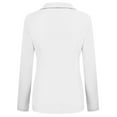 thumbnail image 4 of Heliisoer Vintage Womens Solid Long Sleeve Notched Cardigan Coat Formal Wear Tops, 4 of 5
