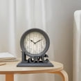 thumbnail image 3 of Rustic Desk Clock Mantel Clock Table Clock Clocks Shelf Silent Fireplace Digital Gray, 3 of 8