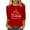 Red, variant on Womens Christmas Shirts Tops 3/4 Sleeve Sparkly Christmas Tree Sweatshirt Casual Crewneck Pullover Santa Xmas Tees Blouses