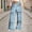 *Navy^, variant on ClodeEU Women's Denim Print Elastic Waist Wide Leg Pants ,Fashion Casual Jeans with Drawstring Yellow,Womens Plus S