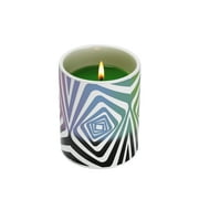 Glo Zone Color-Changing Scented Ceramic Christmas Holiday Candle, Vibin’ Green, 12 oz