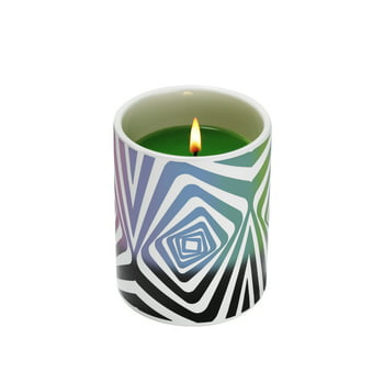 Glo Zone Color-Changing Scented Ceramic Christmas Holiday Candle, Vibin’ Green, 12 oz