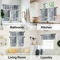 thumbnail image 5 of Grey Abstract Kitchen Curtains Tiers and Valances Set 3 Piece for Windows Modern Art Kitchen Window Curtains Set,Contemporary Trendy Valances for Living Room(36" Tiers Set), 5 of 5