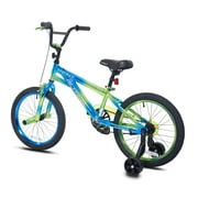 18 Kent Glitch BMX Child Bicycle, 18 Wheels, Kids Ages 6-12 Years, Blue/Green