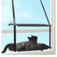 thumbnail image 5 of Hamaca para gatos negra, hamaca para gatos para ventana, cama para gatos con ventosas con botones, asiento para gatos para tomar el sol, ahorra espacio, fácil de instalar, 50 libras de largo, 5 of 5