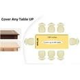 thumbnail image 3 of (4 Pack) Yellow Premium Rectangle Heavy-Duty Plastic Table Covers ( Reusable), 3 of 6