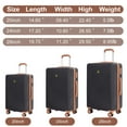 thumbnail image 3 of Hardside Luggage Sets Lightweight Suitcase with Spinner Wheel TSA Lock Travel Duffel Bag, Black, 3 of 8
