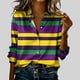thumbnail image 1 of TaTaai Ladies Carnival Theme Long Sleeve Blouse Round Neck Casual Polyester Top Lightweight Printed Asian Fit Size Up Gift, 1 of 5