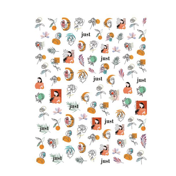 Seitruly Pegatinas para uñas, calcomanías en relieve 3D, impresión de deslizadores de belleza para manicura, decoración DIY, adhesivo, accesorios de Juegos de manicura WG256 Seitruly CE012223-20B