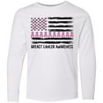 thumbnail image 3 of Inktastic Breast Cancer Awareness Pink Ribbons and Flag Long Sleeve Youth T-Shirt, 3 of 5
