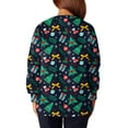 thumbnail image 5 of Hearthz Scrub Jackets for Women Merry Christmas Warm Up Scrub Tops Xmas Elk Print Long Sleeve Snap Front Nurse Uniforms with Pockets S-5XL, 5 of 6