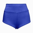 thumbnail image 6 of HCNTES Women's High Waist Yoga Booty Shorts Cut Out Sexy Dance Club Gym Active Hot Pants (Blue,L), 6 of 8