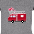 thumbnail image 3 of Inktastic Valentine's Day Red Firetruck with Pink Hearts Boys or Girls Baby Bodysuit, 3 of 4
