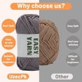 thumbnail image 2 of Crochet Yarn Set, 4 Skeins Cotton-Nylon Blend Yarn – No Tangling, Easy-to-See Stitches for Crocheting, 2 of 8