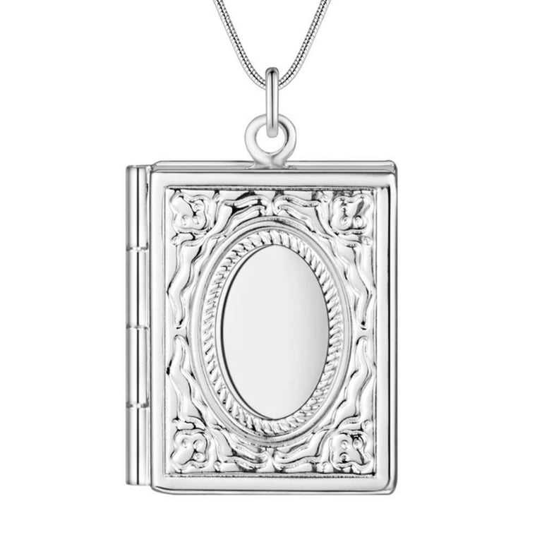 Book Locket Pendant Necklace