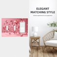 thumbnail image 5 of Pink Crystal Diamonds Switch Cover Decorative Wall Plate 3-Gang 2-Toggle 1-Decor Standard Size, 5 of 5