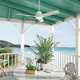 thumbnail image 3 of Hunter 52 inch Aeronaut Wi-Fi ENERGY STAR® Matte White Damp Rated Ceiling Fan with LED Light Kit and Handheld Remote, 3 of 17