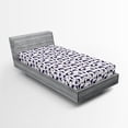 thumbnail image 2 of Ambesonne Zebra Fitted Sheet, Silhouette of African Animals, Twin Size, Violet Charcoal Grey, 2 of 5