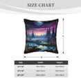 thumbnail image 2 of KLL Fantasy Landscape Starry Night Decorative Throw Pillow Covers Velvet Soft for Couch Sofa Bedroom Living Room Outdoor (No pillow core)- 20"x20", 2 of 5
