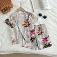 thumbnail image 4 of Grblisyd Outfits for Girls 10-12 Camo Maple Leaf Print Short Sleeve Crew Neck Tee Shirt and Loose Shorts Set Cute Summer Outfits, 4 of 6