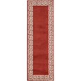 thumbnail image 1 of Unique Loom Athens Border Design Runner Rug 2' x 6' Burgundy/Beige, 1 of 2
