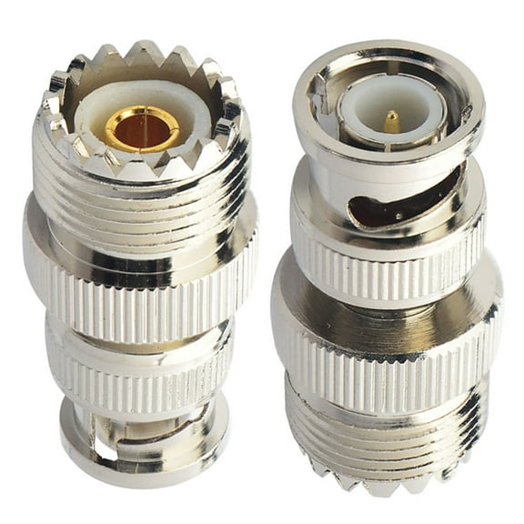 BNC UHF RF Coaxial Coax Adapter SO239 UHF Female to BNC Male Connector Low Loss Ham Radio Coax Adapter for RF Antennas/Wireless LAN Devices/Coaxial Cable/Wi-Fi Radios 2pcs