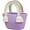 Purple, variant on Rainbow Cotton Woven Rope Handbag Portable Women Tote Bag,Beach Storage Bag for Shopping Blue