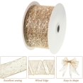 thumbnail image 3 of Cinta decorativa Geosar Gold Mesh Glitter de 6,3 cm x 18 m, 3 of 7