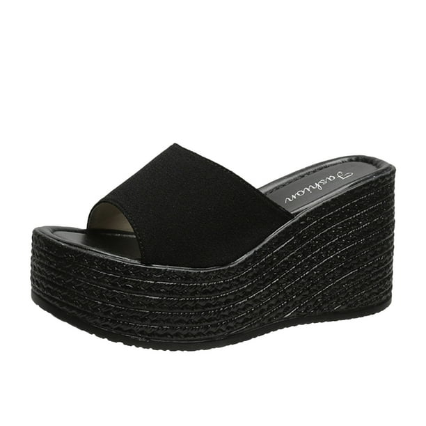 Amzcrzy Zapatos de mujer,Zapatos de mujer,Zapatillas de mujer, Sandalias de playa transpirables con tacón Matsu, suela gruesa y tacón inclinado para mujer Sandalias Mujer Zapatillas De Casa