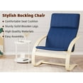 thumbnail image 6 of HNEBC Rocking Chair, Indoor Nursery Rocking Chair with Fabric Padded Seat, Living Room Chairs with Wood Base, Indoor Rocking Armchair for Living Room, Bedroom, Balcony (Navy Blue), 6 of 8