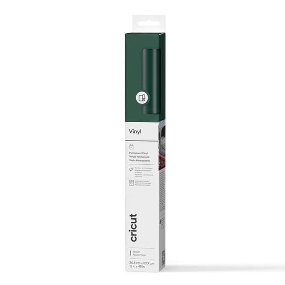 Cricut® Matte Vinyl – Permanent (4 ft), 12" x 48",Forest Green