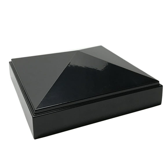 Decorex Hardware Aluminium Pyramid Post Cap for 4" x 4" Metal Posts - Pressure Fit - Black