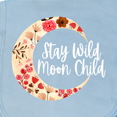 thumbnail image 3 of Inktastic Baby Stay Wild Moon Child Crescent Moon with Flowers Baby Burp Cloth, 3 of 3