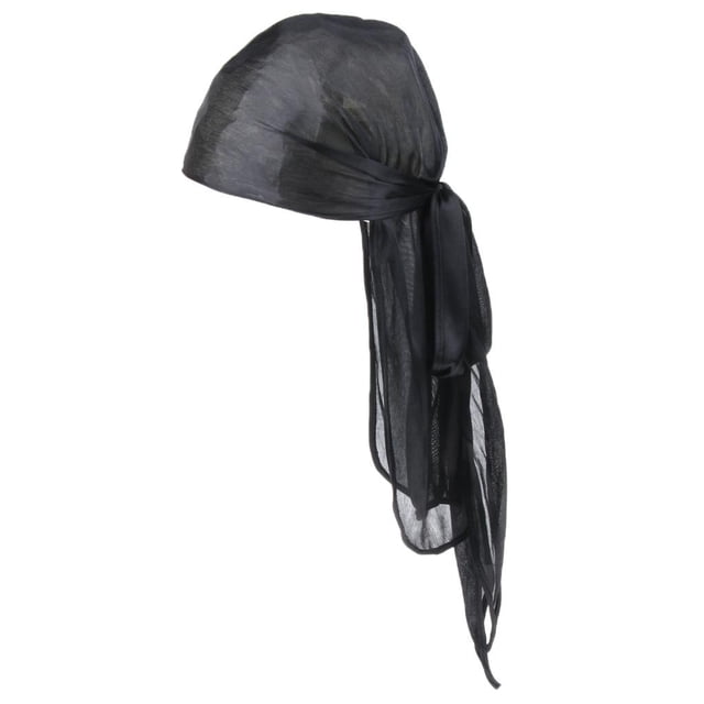 Gorro Sombrero de Quimio Cáncer Turbante de Cabeza de Mujer para Quimioterapia Chemo Oncológico Noche Pèrdida de Pelo Negro Baoblaze Gorra de cola larga