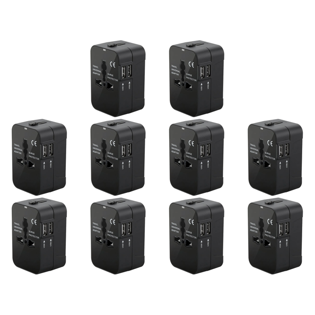 Adaptador Universal UE Reino Unido EE. UU. AU Cargador Corriente USB Dual (estilo A)