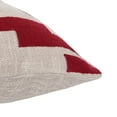thumbnail image 5 of Ox Bay and Stacy Garcia 20" x 20" Red/Ivory Geometric Embroidered Cotton Blend Adult Decorative Throw Pillow, 5 of 8