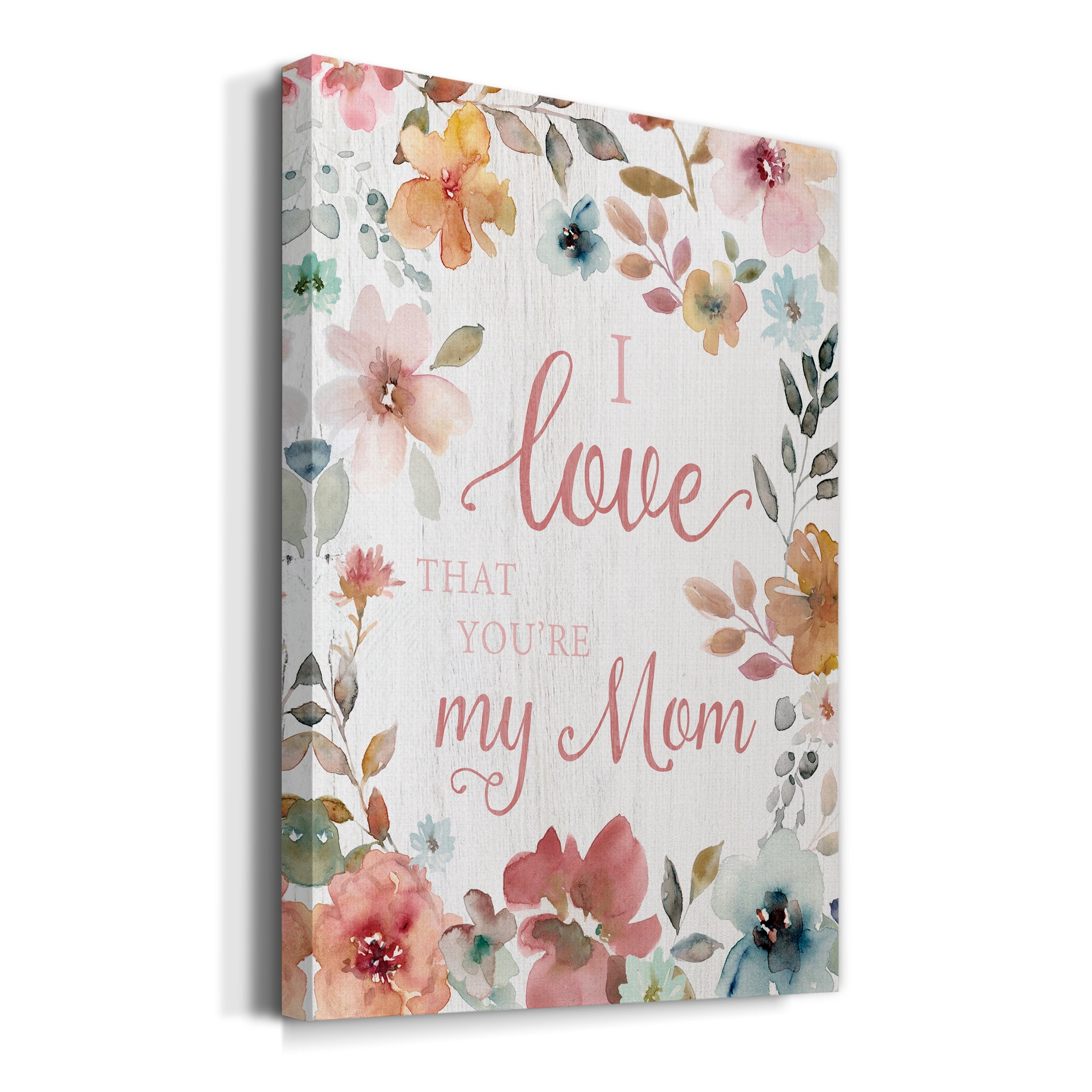 Love Mom Premium Gallery Wrapped Canvas - Ready to Hang - 32 x 48