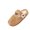 03#Brown, variant on Women's Soft Curly Plush Warm Lined Mule Slippers Cute Handmade Floral Ornament Adjustable Top Band Cushioned Anti Skid Winter Bedroom Footwear For Women