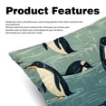 thumbnail image 2 of Penguin Covers Set of 2 with Velvet Fabric and Unique Patterns for 16x16, 18x18, 20x20 Inch Throw Pillow Inserts, Throw Pillows, Throw Pillow - for Any Occasion, 2 of 6