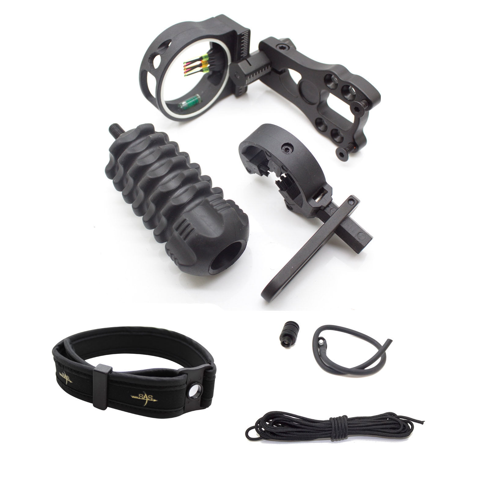 SAS 70LBS Hunting Compound Bow Package w/ Bow Sight Arrow Rest Stabilizer Sling