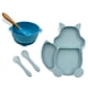 thumbnail image 1 of Plato con cubiertos de silicona Match & Enjoy diseño de ardilla azul, 1 of 9