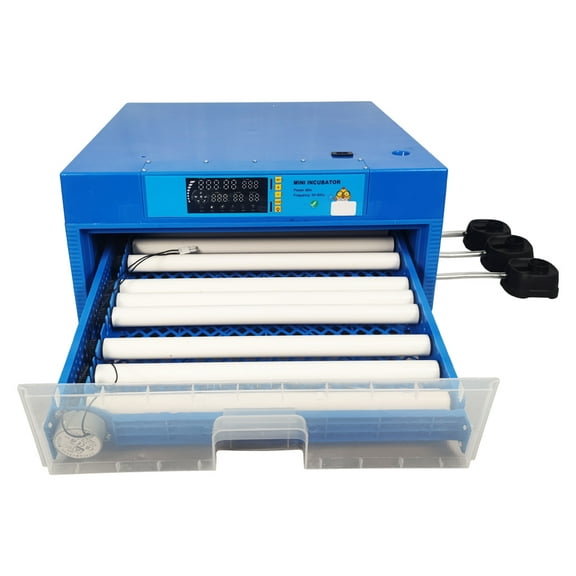 64 Eggs Automatic Egg Incubator Digital Poultry Hatcher Machine with Drawer 110V Auto Watering Temperature Humidity Display