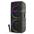thumbnail image 2 of Dolphin SPX-290BT Dual 15" Bluetooth Party Speaker – Translucent Cabinet, 200W RMS, Deep Bass, XLR Inputs, LED Light Show, 5-Star Sound Clarity, DJ & Karaoke Ready, 2 of 7