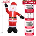 thumbnail image 1 of Árbol de Navidad inflable, muñeco de nieve, Papá Noel, oso grande, muñeco de jengibre, modelo de muñecas, LED incorporado, decoraciones al aire libre, decoración de fiesta de jardín（W-QM0126-1.8M, 1 of 5