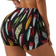 thumbnail image 1 of Fotbe Colorful Fishing Lures Shorts Sin Costuras – Shorts Deportivos de Cintura Alta para Mujer, Elásticos para Gimnasio, Yoga, Running o Ciclismo-XX-Large, 1 of 8
