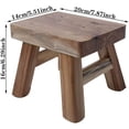 thumbnail image 2 of Reposapiés de madera de olmo fácil de transportar. La madera maciza soporta el peso para un amplio uso en interiores. Con un atractivo rústico decorativo y protección impermeable., 2 of 5