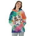 thumbnail image 4 of Funny Watercolor Adorable Miniature American Shepherd Peeking Through Torn Paper Effect All Over Print 3D Hoodie Unisex Merch Hoodies MAS Dog Lover Gifts - 00026, 4 of 6